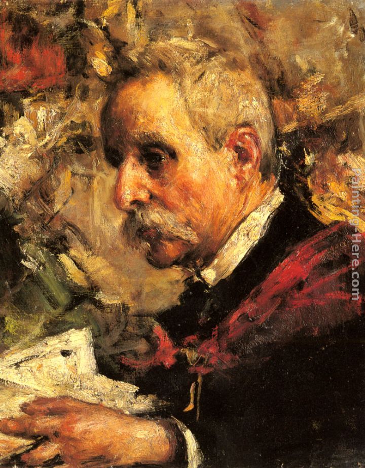 A Portrait of the Artist's Father painting - Antonio Mancini A Portrait of the Artist's Father art painting